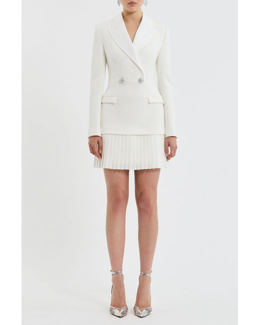 Rebecca Vallance White Atlas Mini Dress