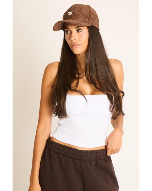 Rebellious Fashion White Square Neck Strappy Rib Top