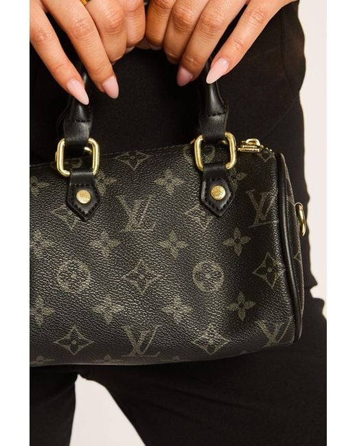Rebellious Fashion Black Monogram Top Handle Mini Bag