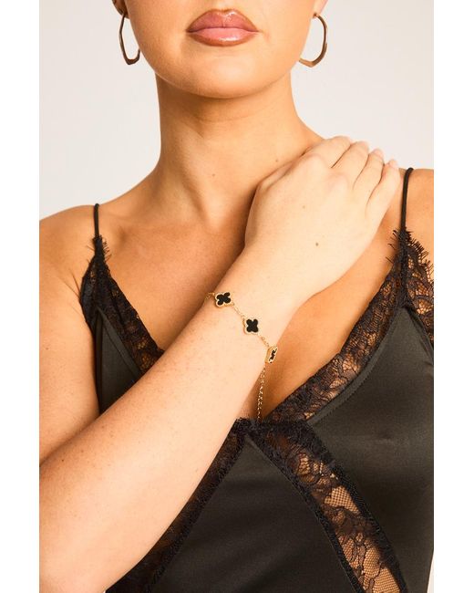 Rebellious Fashion Black Clover Charm Bracelet