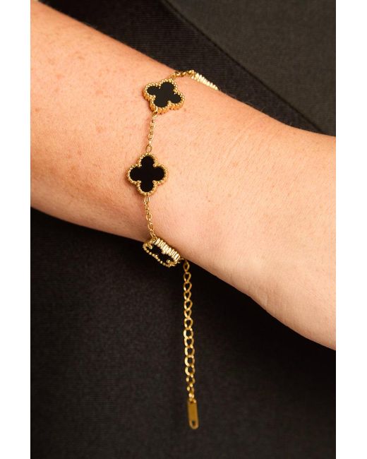 Rebellious Fashion Black Clover Charm Bracelet