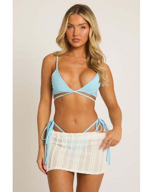 Rebellious Fashion Green Textured Frill Mini Skirt