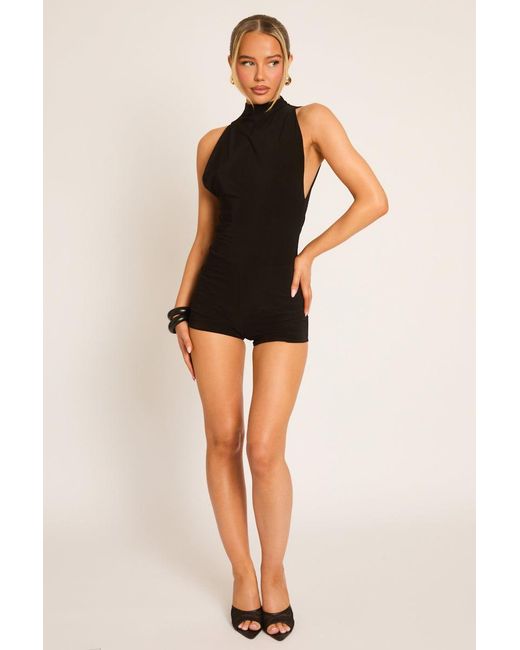 Rebellious Fashion Black Fitted Playsuit