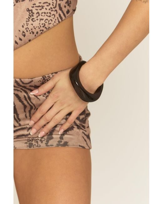 Rebellious Fashion Natural Stone Resin Bangle