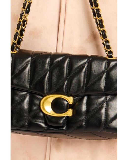 Rebellious Fashion Black Quilted Faux Leather Shoulder Bag
