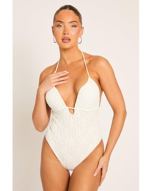 Rebellious Fashion Green Lace Plunge Bodysuit
