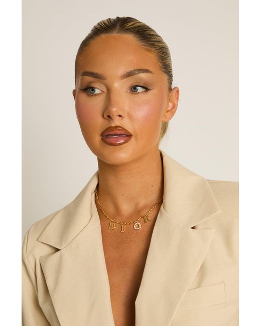 Rebellious Fashion Natural Diamante Detail Charm Necklace