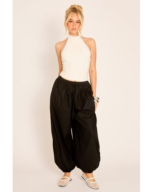Rebellious Fashion Black Balloon Trouser