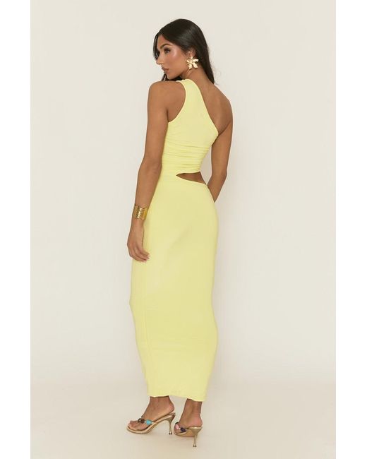 Rebellious Fashion Multicolor Cut Out Side Asymmetric Maxi Dress