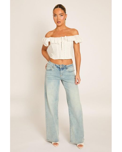 Rebellious Fashion Natural Light Washed Stretch Denim Low Rise Jeans