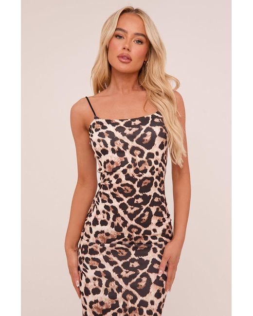 Rebellious Fashion Pink Leopard Print Maxi Dress