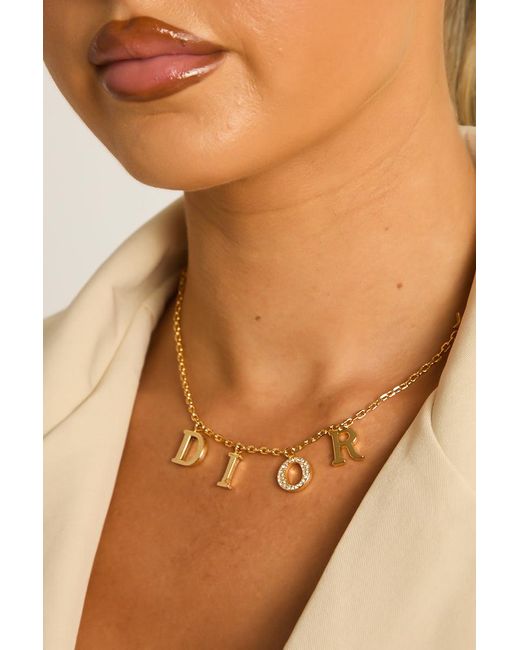 Rebellious Fashion Natural Diamante Detail Charm Necklace