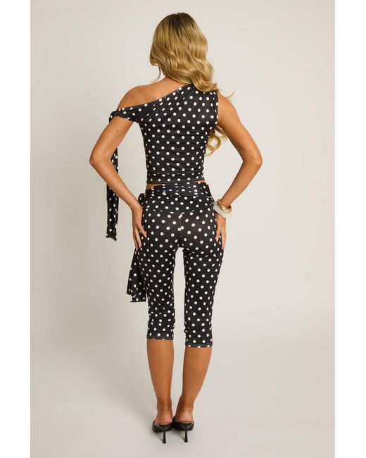 Rebellious Fashion Multicolor Tie Shoulder Top And Capri Pants Co-Ord Set