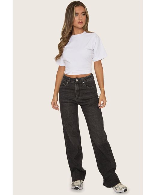 Rebellious Fashion White Short Sleeve Cinched Waist T-Shirt