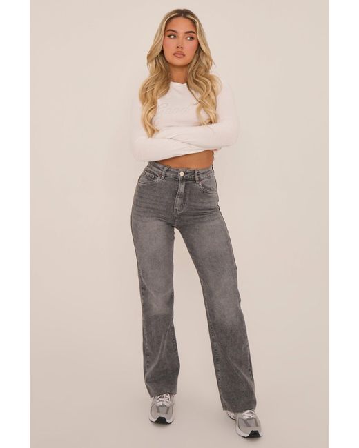 Rebellious Fashion Pink Frayed Straight Leg Jeans