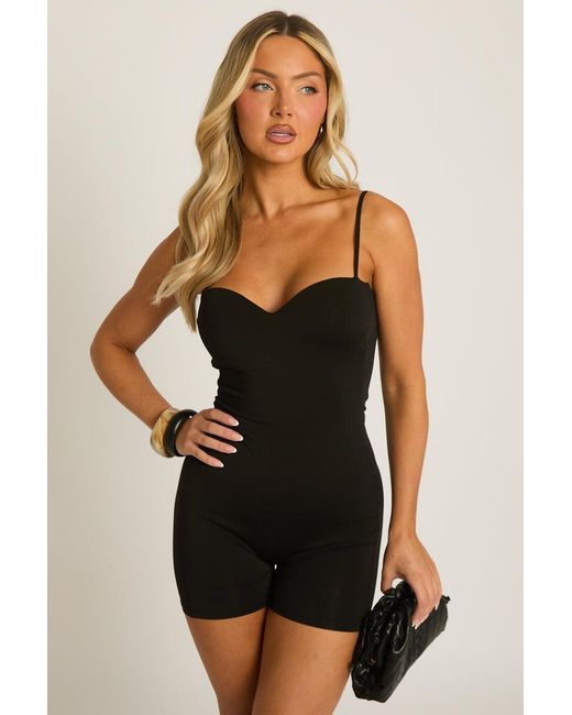 Rebellious Fashion Black Sculpting Playsuit