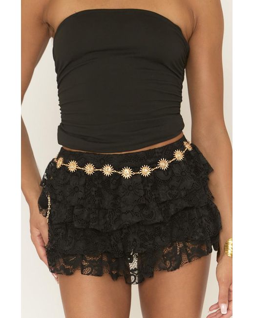 Rebellious Fashion Black Celestial Chain Belt