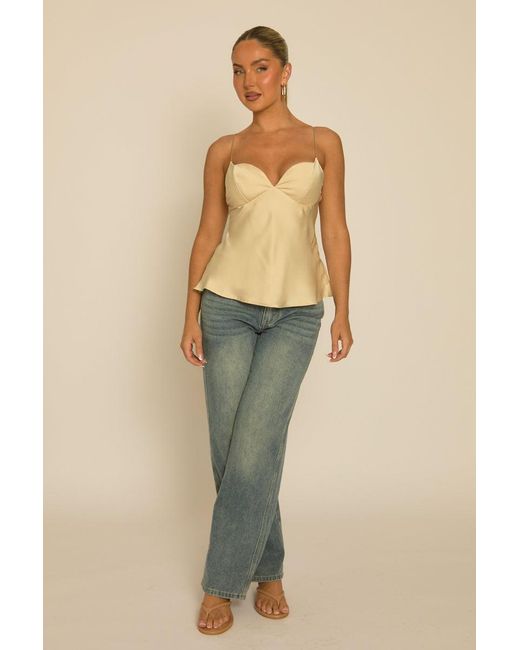 Rebellious Fashion Multicolor Satin Sweetheart Neck Cami Top