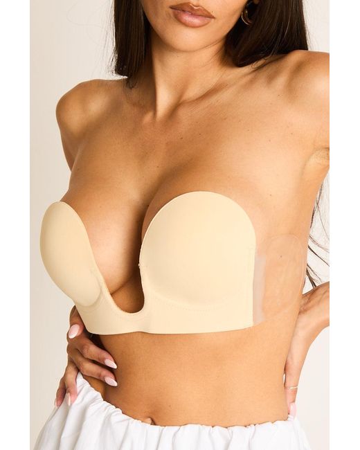 Rebellious Fashion Natural Stick On Plunge Backless Bra
