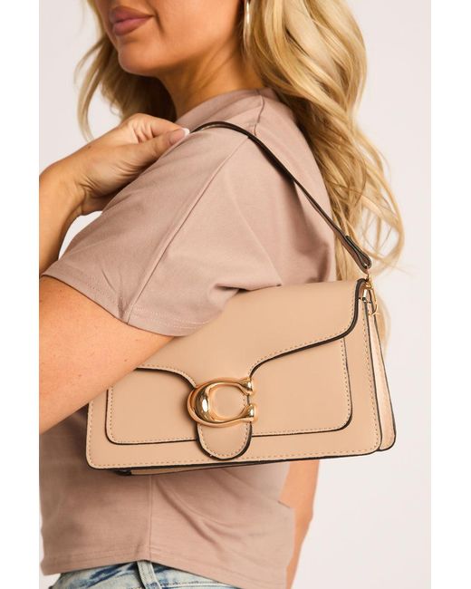 Rebellious Fashion Natural Faux Leather Shoulder Strap Bag