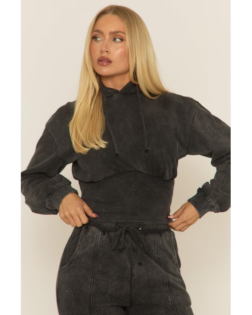 Rebellious Fashion Multicolor Washed Cinched Waist Hoody And Joggers Loungewear Co-Ord Set