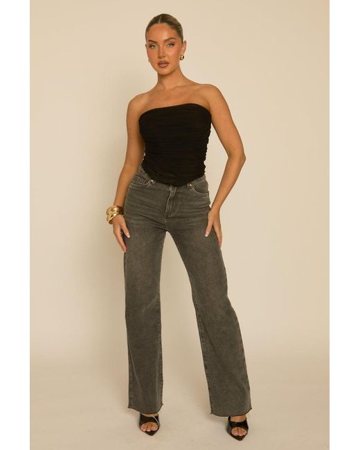Rebellious Fashion Natural Mesh Boned Corset Top