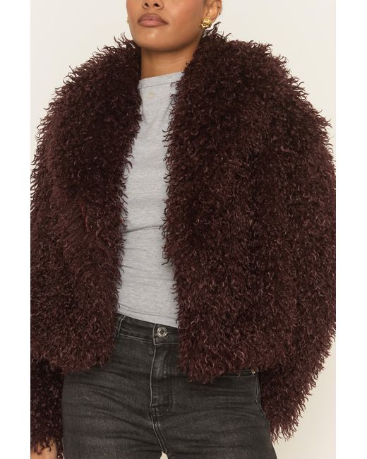 Rebellious Fashion Multicolor Shaggy Faux Fur Coat