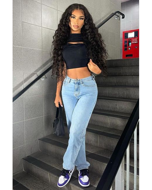 Rebellious Fashion Gray Denim Extra Long Straight Leg Jeans