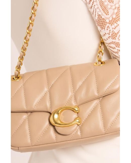 Rebellious Fashion Natural Quilted Faux Leather Shoulder Bag