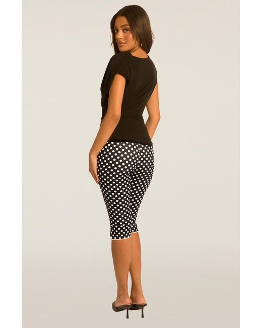 Rebellious Fashion Natural Lace Trim Capri Pants