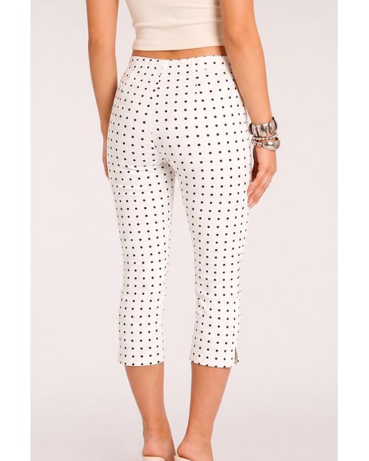 Rebellious Fashion Pink Bengaline Split Hem Capri Pants