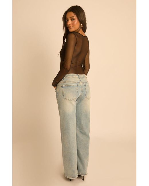 Rebellious Fashion Natural Mesh Long Sleeve Bodysuit