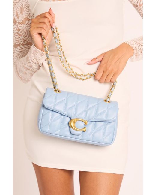 Rebellious Fashion Blue Quilted Faux Leather Shoulder Bag