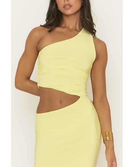 Rebellious Fashion Multicolor Cut Out Side Asymmetric Maxi Dress