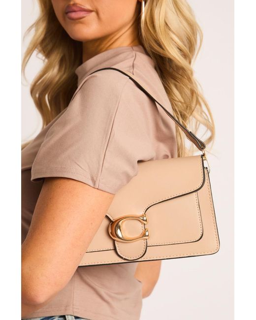 Rebellious Fashion Natural Faux Leather Shoulder Strap Bag