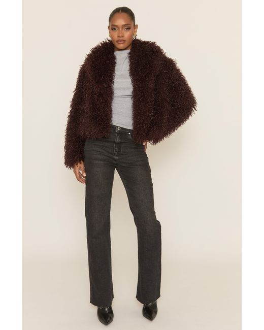 Rebellious Fashion Multicolor Shaggy Faux Fur Coat
