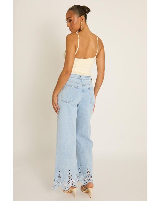 Rebellious Fashion Blue Lace Frill Bodysuit