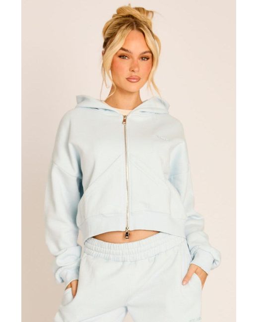 Rebellious Fashion Natural Light Rebellious Logo Zip-Up Hoodie