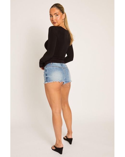 Rebellious Fashion Black Cut Out Long Sleeve Top