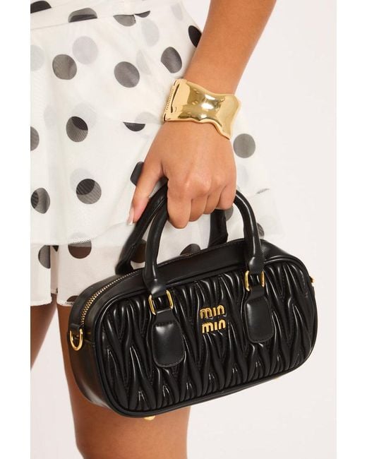 Rebellious Fashion Black Textured Faux Leather Mini Bag