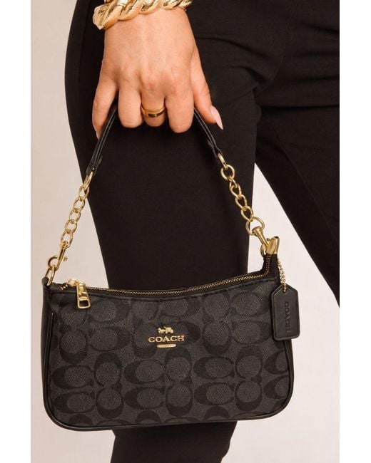 Rebellious Fashion Black Logo Monogram Faux Leather Shoulder Bag