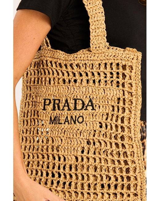 Rebellious Fashion Natural Logo Detail Raffia Tote Bag