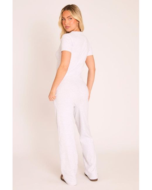 Rebellious Fashion Pink Button Front Short Sleeve Top And Jogger Co-Ord