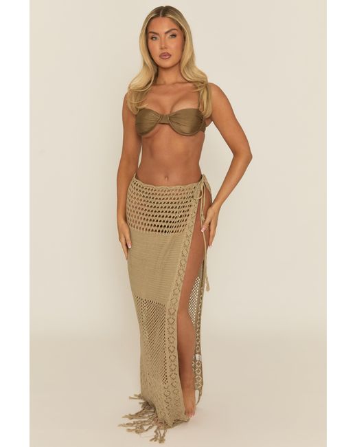 Rebellious Fashion Brown Balconette Bikini Set