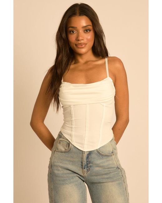 Rebellious Fashion Green Drape Detail Corset Top