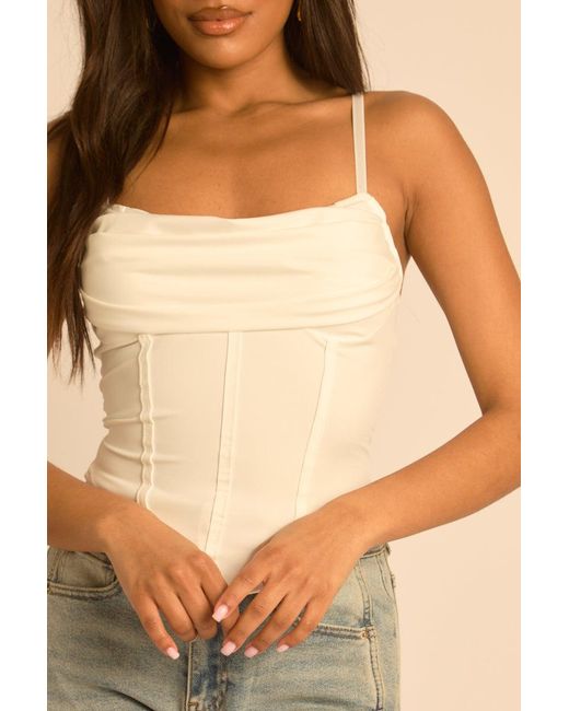 Rebellious Fashion Green Drape Detail Corset Top