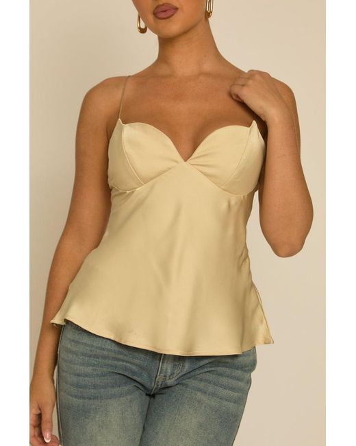 Rebellious Fashion Multicolor Satin Sweetheart Neck Cami Top