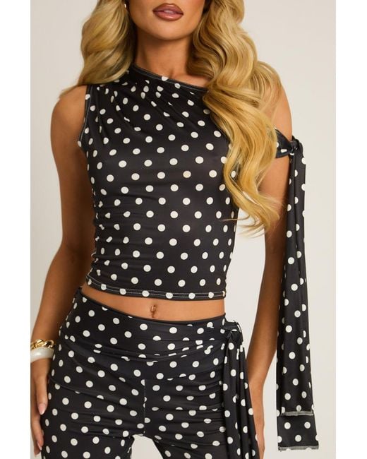 Rebellious Fashion Multicolor Tie Shoulder Top And Capri Pants Co-Ord Set