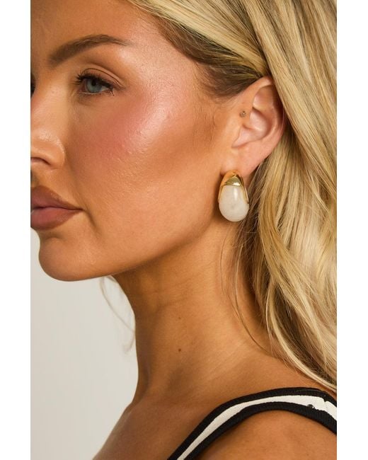 Rebellious Fashion Brown Abstract Hoop Earrings