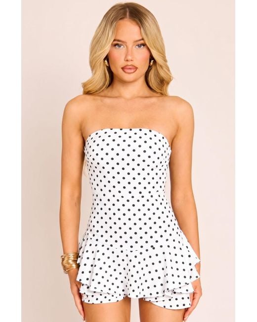 Rebellious Fashion Multicolor Bandeau Flippy Playsuit
